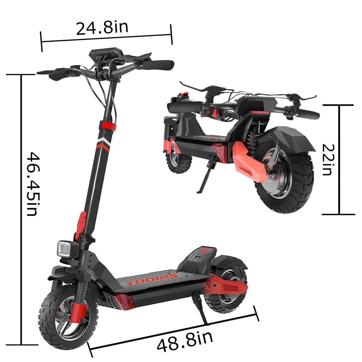 TOOINS X1 1200W Electric Scooter with Seat