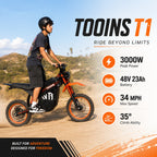 TOOINS T1 3000W Electric Dirt Bike for Teens