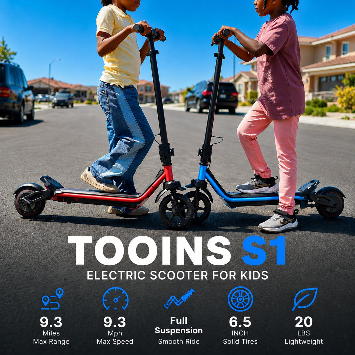 TOOINS S1 Electric Scooter for Kids (6–12)
